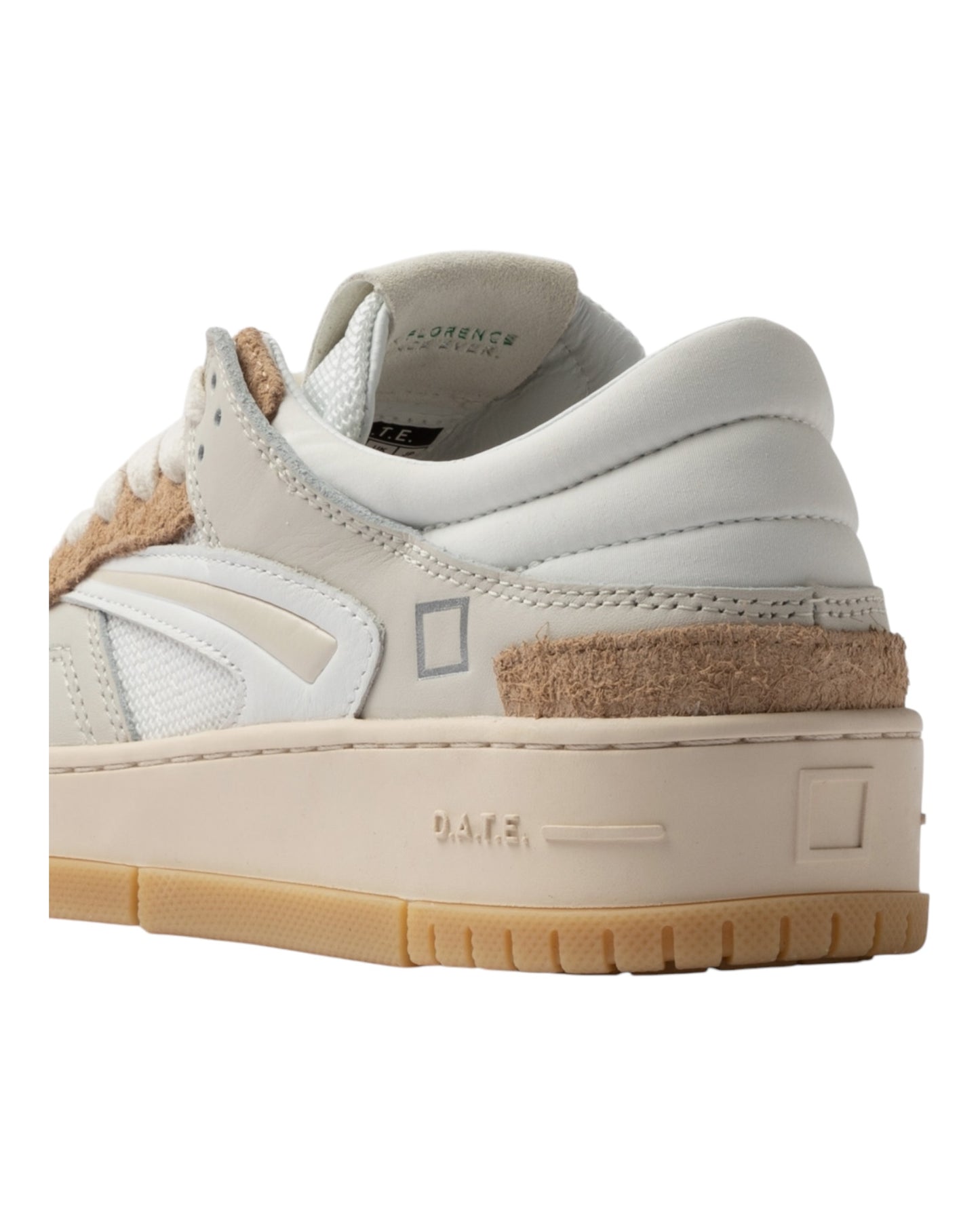 DATE TORNEO COLLAR IN PELLE E TESSUTO BIANCA/BEIGE