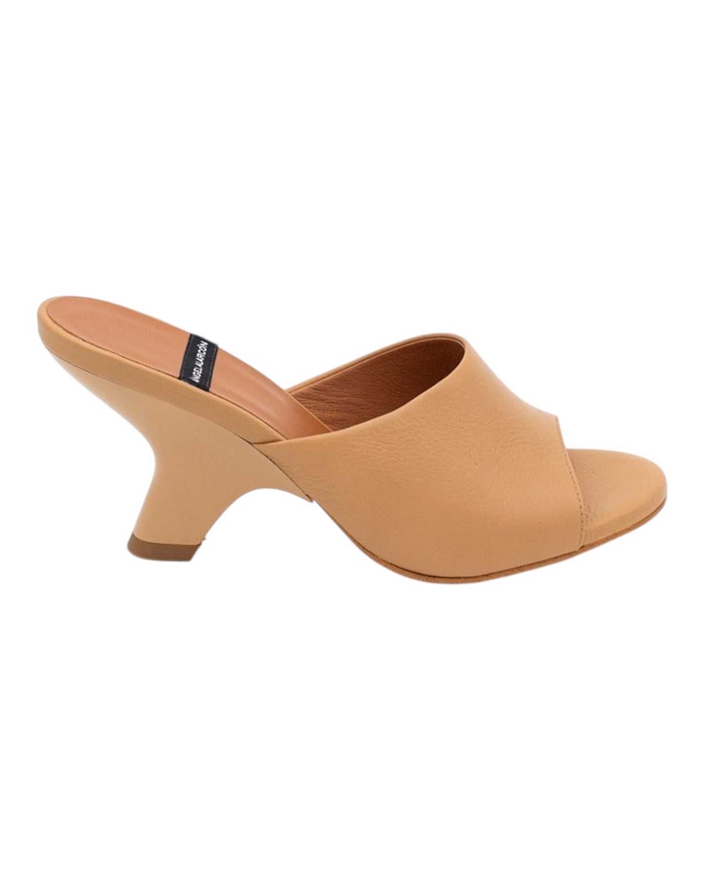 ANGEL ALARCON 125750Z CIABATTA CON TACCO IN PELLE CUOIO