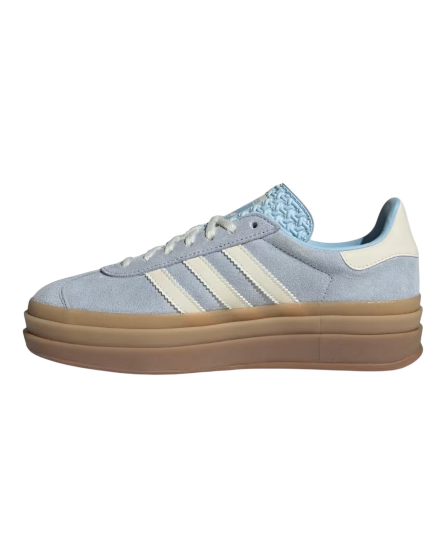 ADIDAS GAZELLE BOLD IN CAMOSCIO AZZURRO BANDE BIANCHE