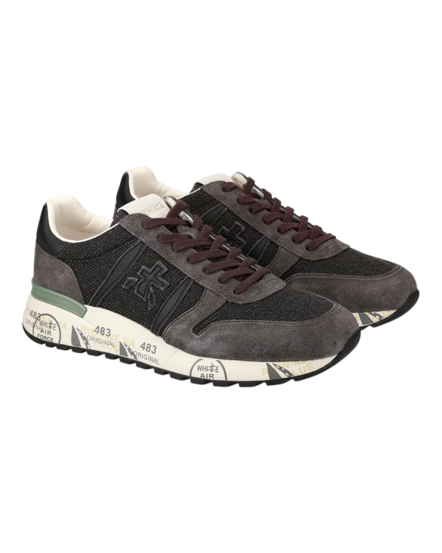 PREMIATA LANDER 6984 GRIGIA LACCI BORDEAUX