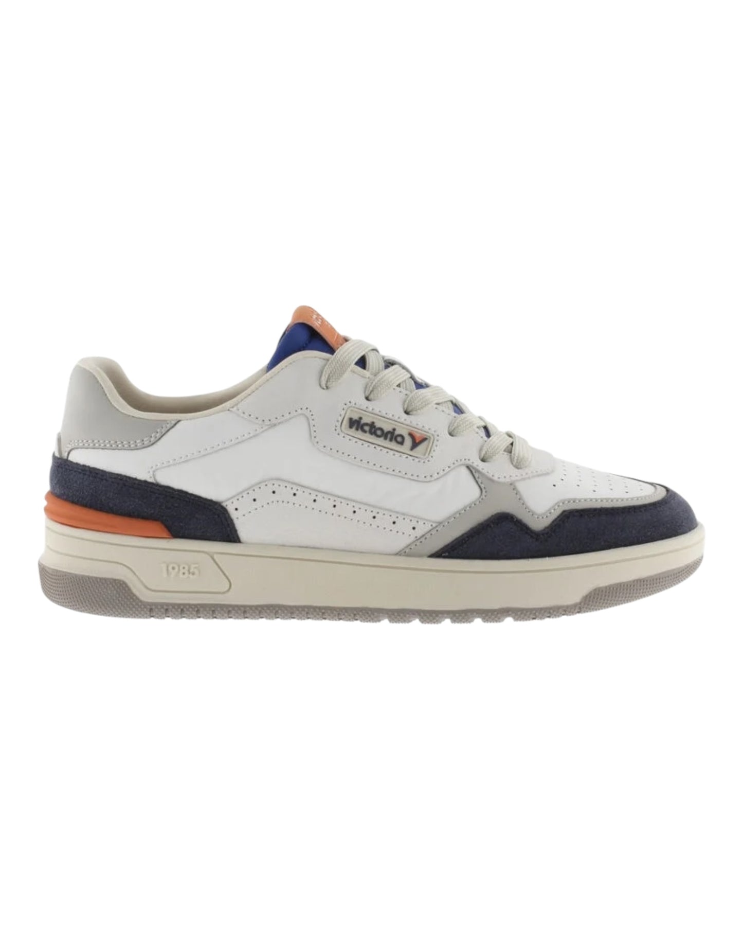 VICTORIA 8800124 SNEAKERS IN PELLE E CAMOSCIO BIANCA/BLU