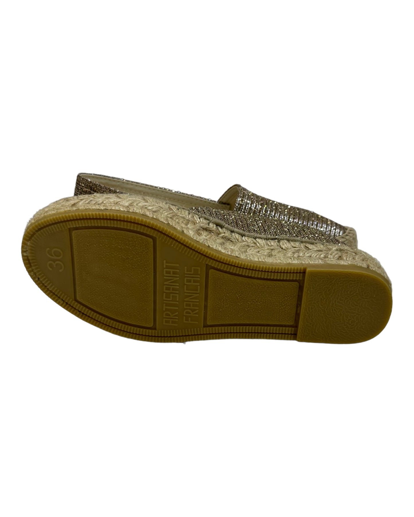 LA MAISON DE L'ESPADRILE PLATFORM GLITTERATA ORO