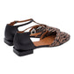 ANGEL ALARCON 000535 BALLERINA PUNTA QUADRA INTRECCIATA CUOIO/NERO