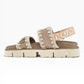 MOU BIO SANDAL LOGO BEIGE/ ORO