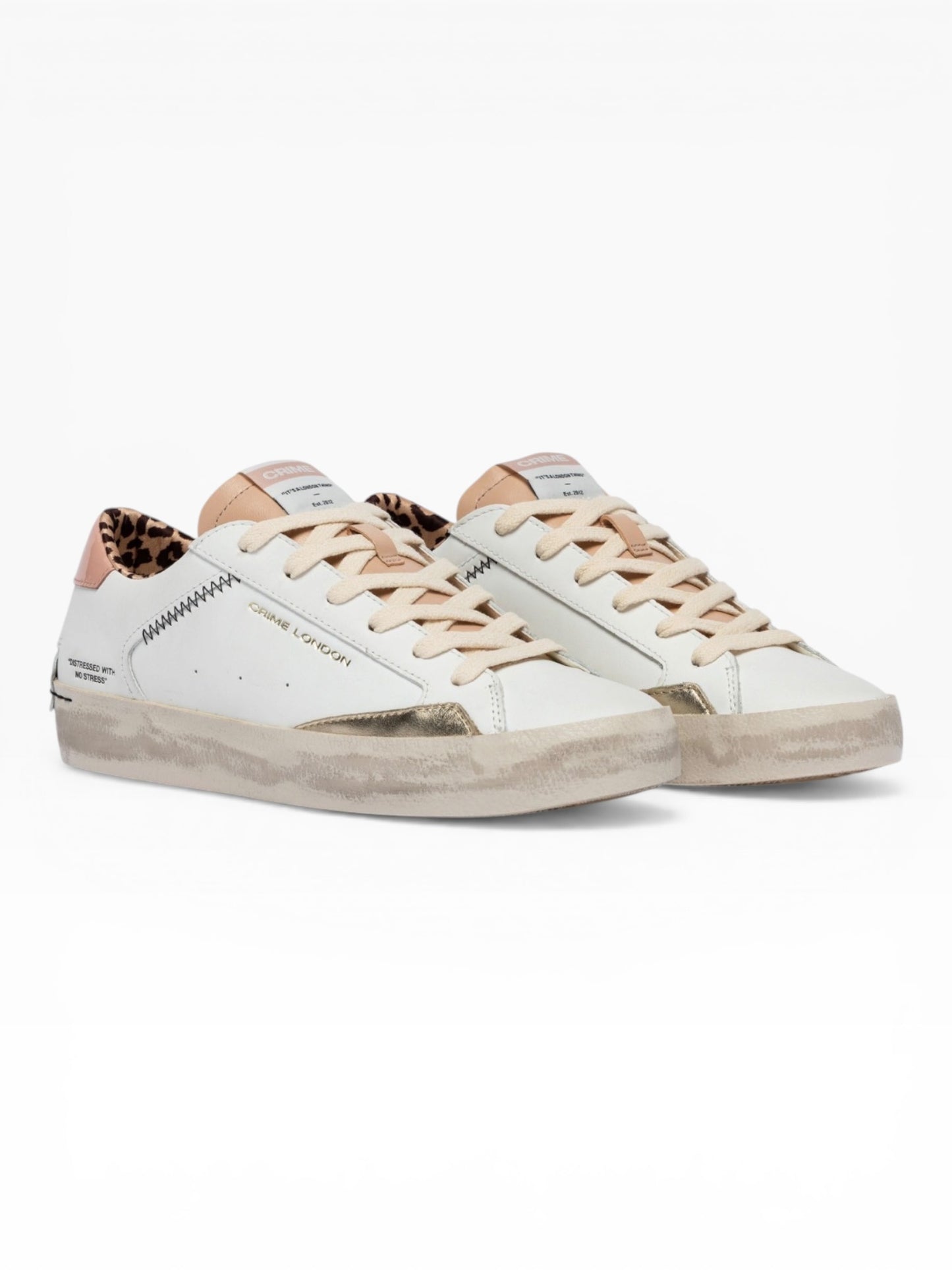 CRIME LONDON DISTRESSED 29008 BIANCO/ROSA