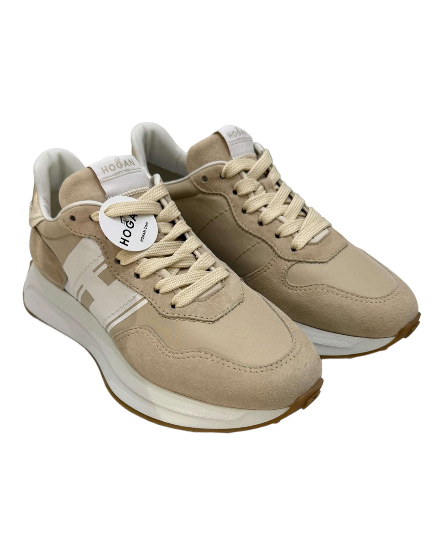 HOGAN 641 HXW TESSUTO e CAMOSCIO BEIGE