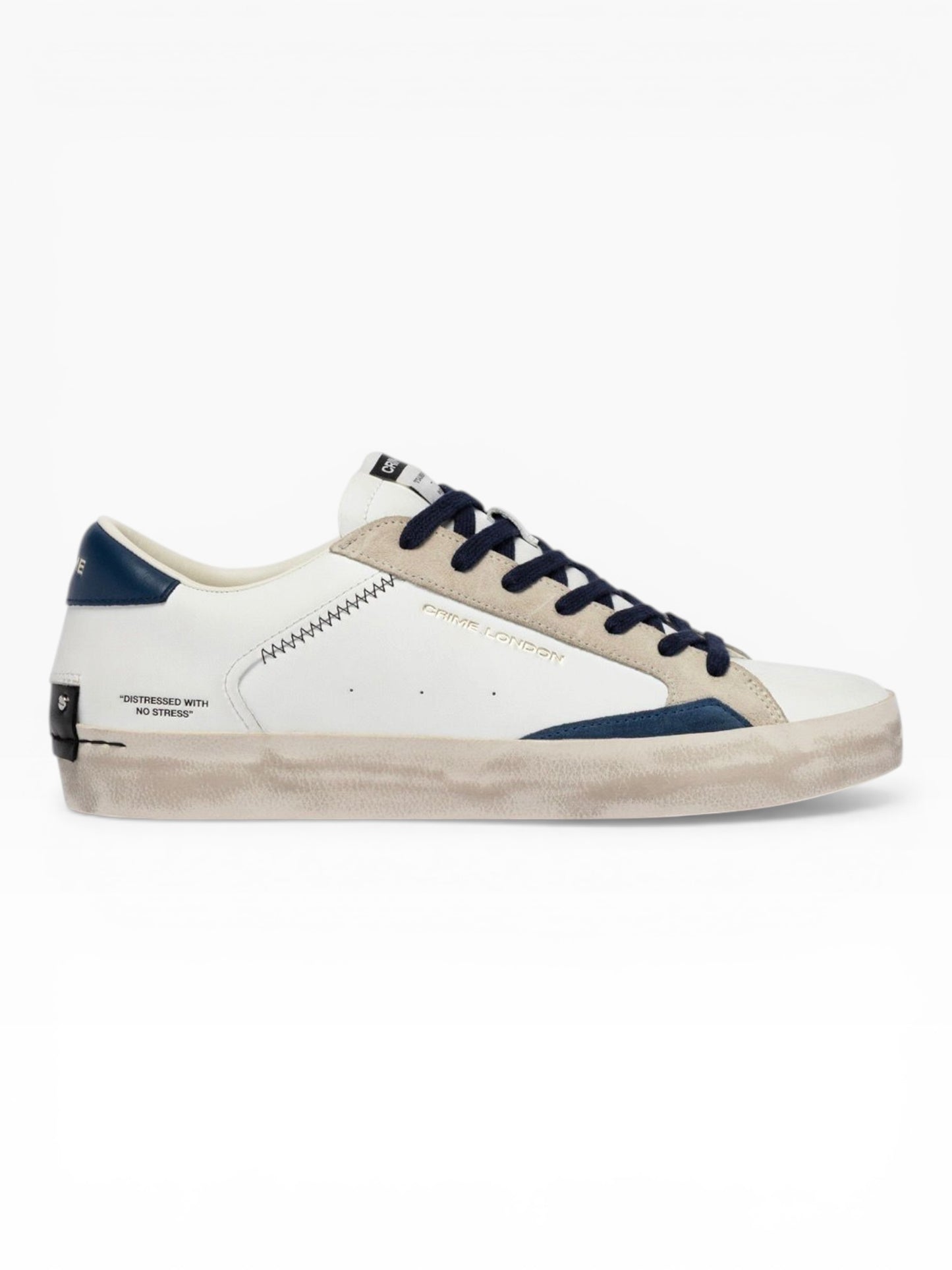 CRIME LONDON DISTRESSED 19003 BIANCO/BLU