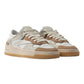 DATE TORNEO COLLAR IN PELLE E TESSUTO BIANCA/BEIGE