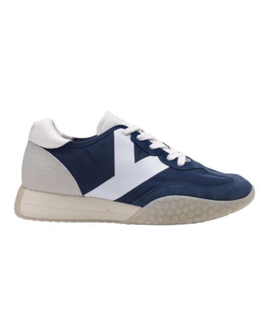 KEH-NOO 9753 SNEAKERS IN CAMOSCIO E TESSUTO BLU/BIANCO