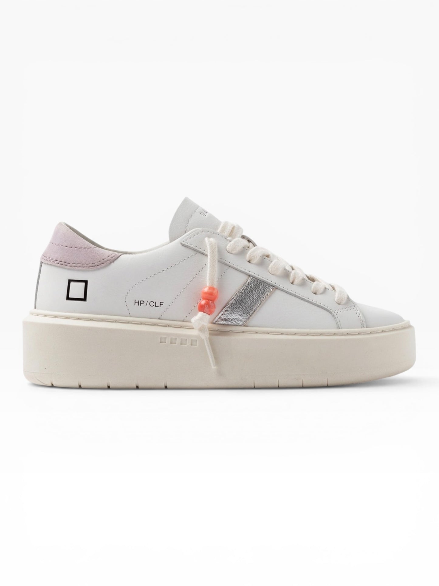 DATE HILL LOW PLATFORM CALF WHITE/PINK