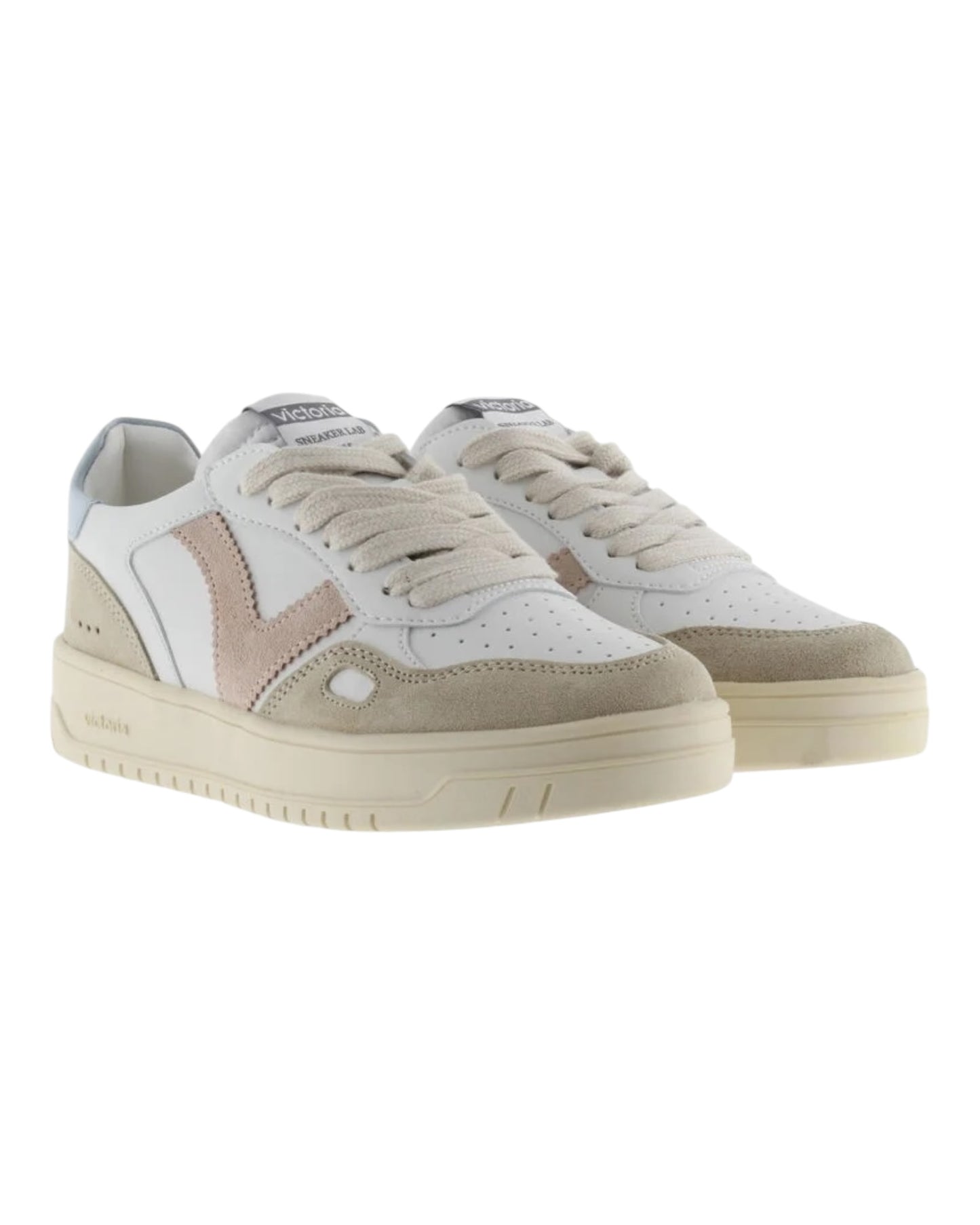 VICTORIA 1257101 IN PELLE E CAMOSCIO INSERTI ROSA/AZZURRO