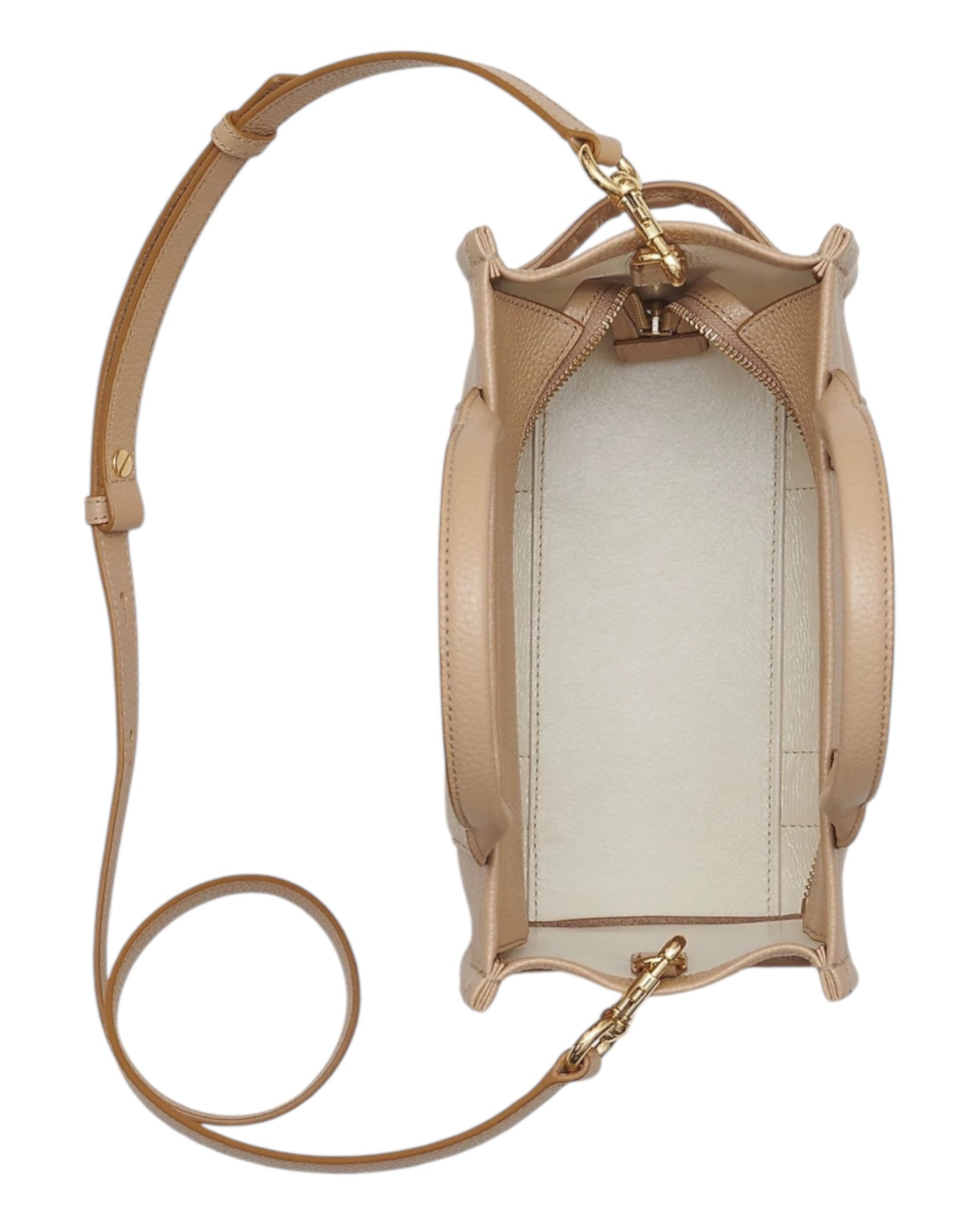 MARC JACOBS LEATHER CROSSBODY IN PELLE BEIGE CAMEL