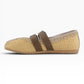 MOU BALLERINA RAFIA BEIGE MARRONE