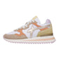 W6YZ YAK DONNA IN CAMOSCIO E TESSUTO BEIGE/ARANCIO/VIOLA