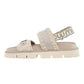 MOU BIO SANDAL SUEDE BIG LOGO BIANCO (CHLK)