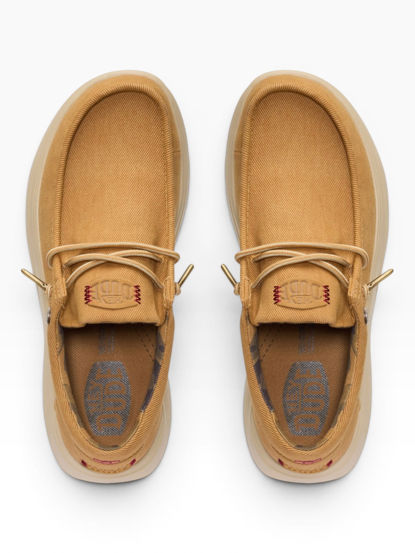 HEY DUDE WALLY COMF WORN 2LS BONE BROWN