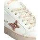 AMA BRAND 4040 SLAM IN PELLE BIANCA/ORO ROSA TALLONCINO ARANCIO
