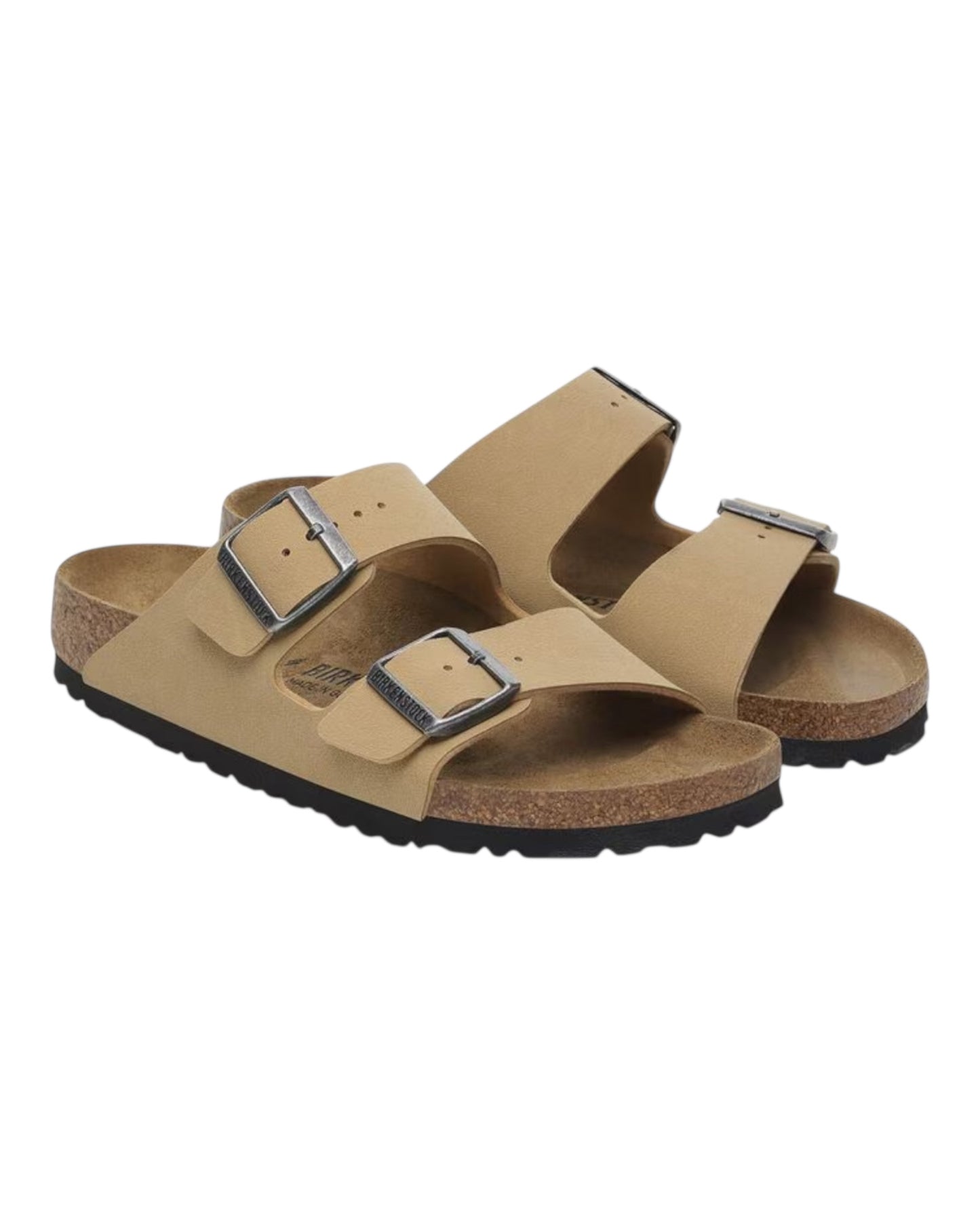 BIRKENSTOCK ARIZONA BIRKIBUC NABUCK LATTE CREAM (BEIGE)