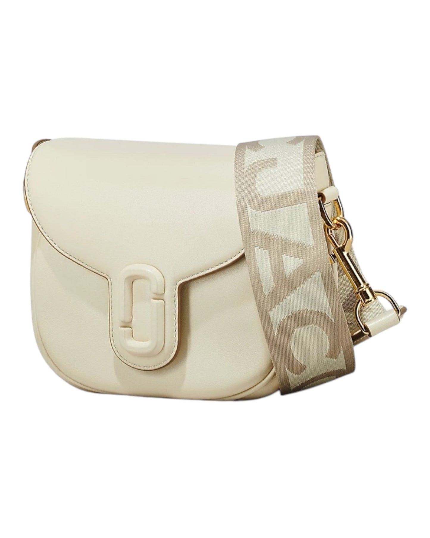 MARC JACOBS THE COVERED SADDLE IN PELLE BEIGE