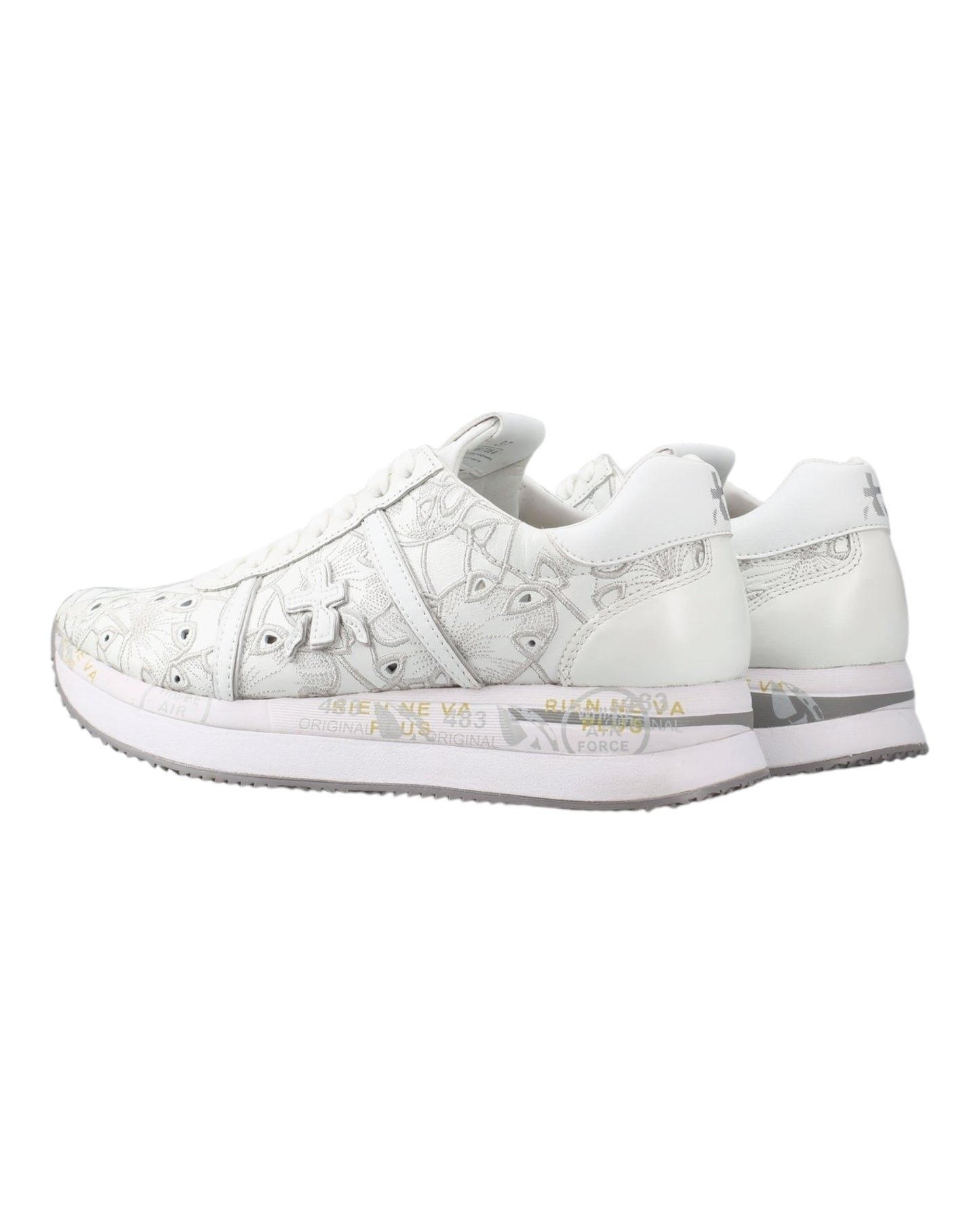 PREMIATA 7364 CONNY PELLE FORATA BIANCA