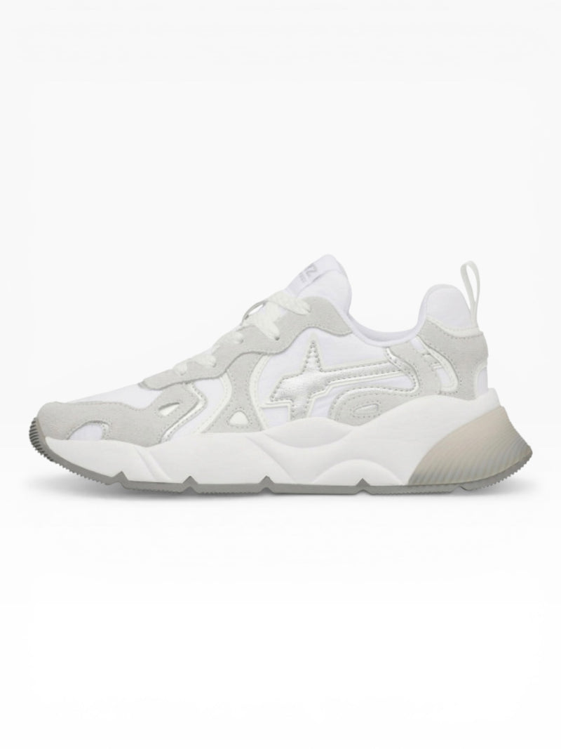 W6YZ SARAH SUEDE 1N77 BIANCO/ARGENTO