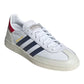 ADIDAS SPEZIAL IN PELLE BIANCA CON BANDE E TALLONE BLU/ROSSO