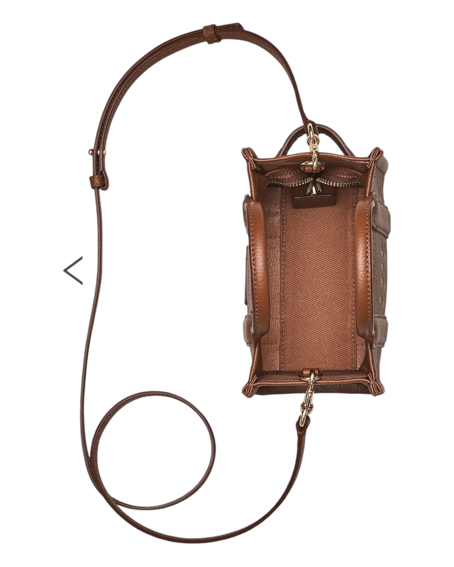 MARC JACOBS LEATHER CROSSBODY IN PELLE CUOIO