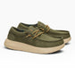 HEY DUDE WALLY COMF WORN 3BN BURN UT OLIVE