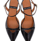 ANGEL ALARCON 050480A CHANEL CON FIOCCHETTO IN PELLE LUCIDA NERA