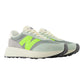 NEW BALANCE DA370 IN CAMOSCIO GRIGIO LOGO VERDE FLUO