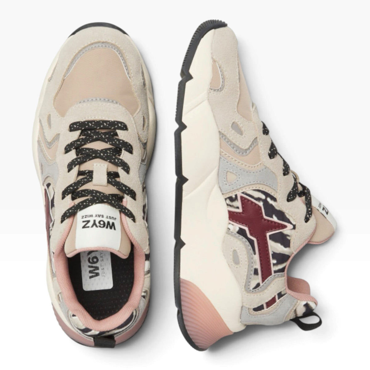 W6YZ SARAH SUEDE 1B71 BEIGE BORDEAUX
