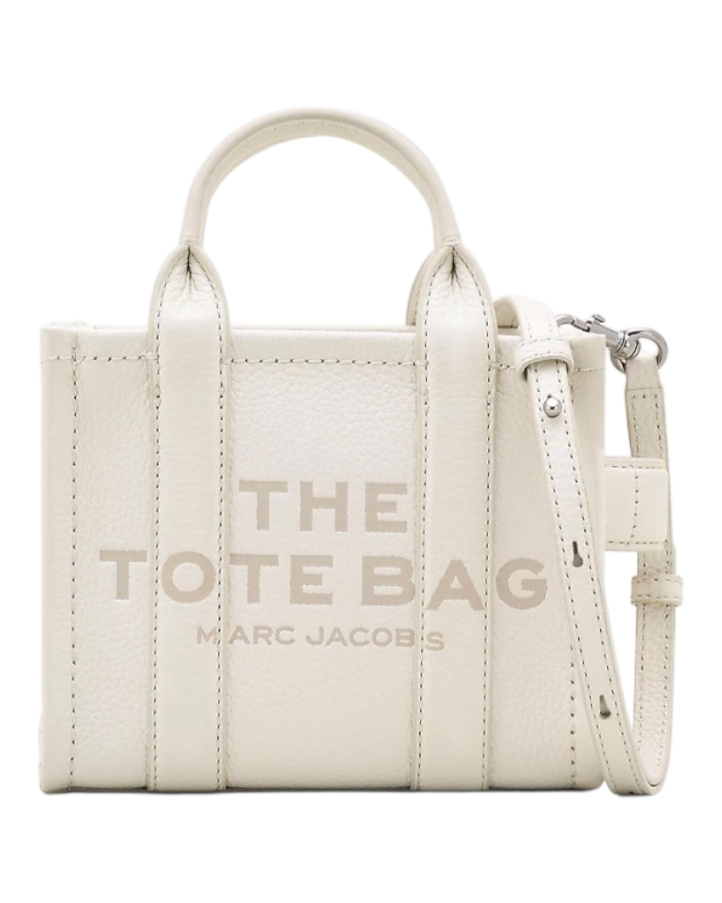 MARC JACOBS LEATHER CROSSBODY IN PELLE BIANCA