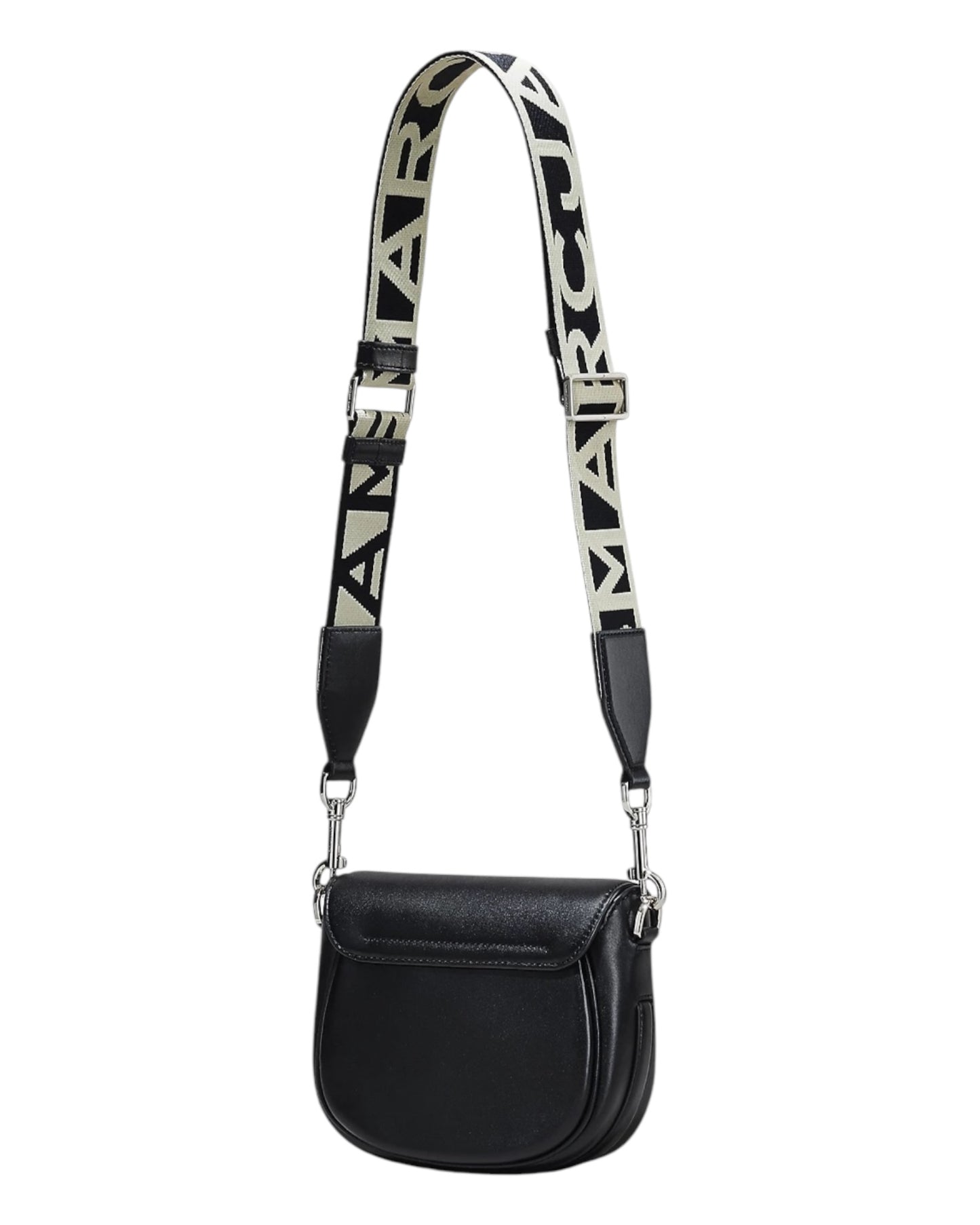 MARC JACOBS THE COVERED SADDLE IN PELLE NERA