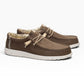 HEY DUDE WALLY STR CANVAS 2LN TEAK BROWN