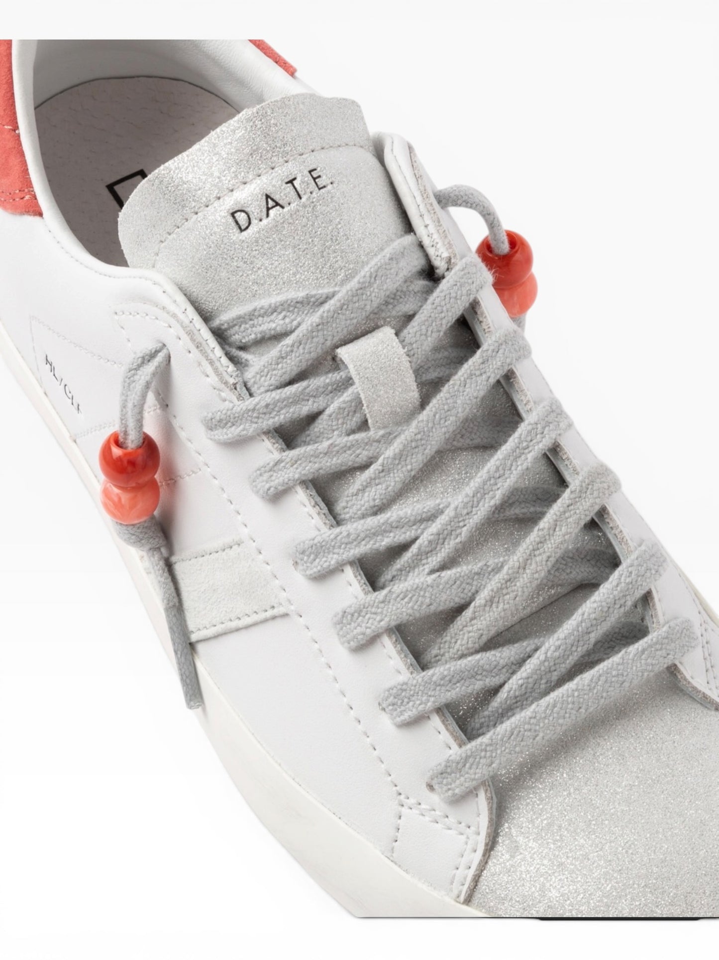 DATE HILL LOW CALF WHITE/CORAL