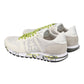 PREMIATA ERIC 7268 IN CAMOSCIO TRAFORATO BIANCO LACCI FLUO