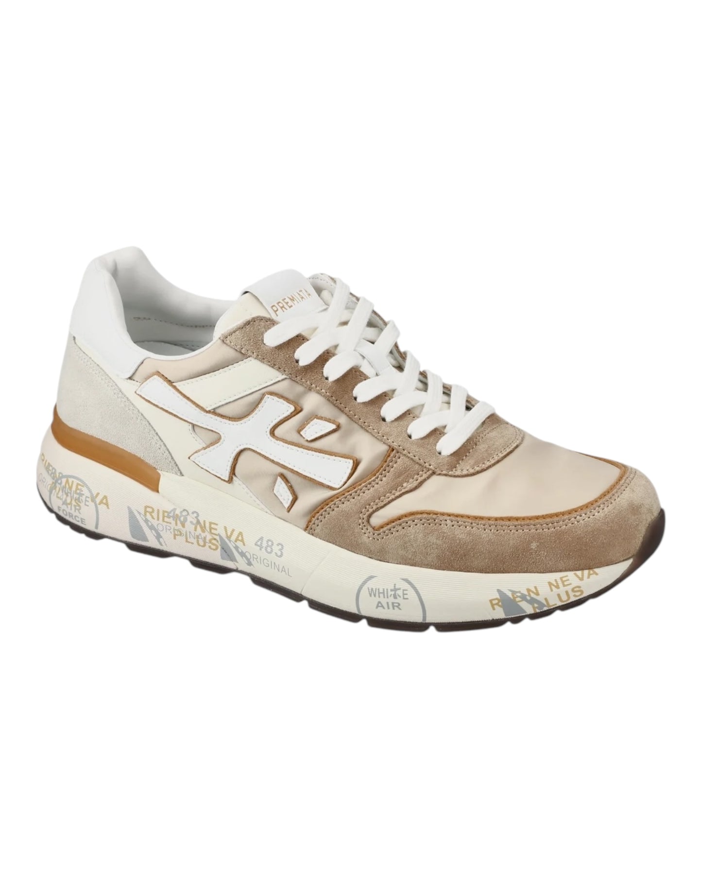 PREMIATA MICK 7213 IN CAMOSCIO BEIGE/BIANCA