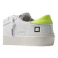 DATE HILL LOW MIX PELLE BIANCA/GIALLA