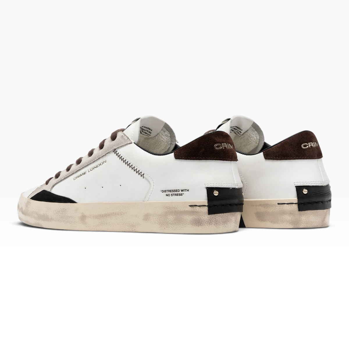 CRIME LONDON DISTRESSED 1003 BIANCO/MARRONE