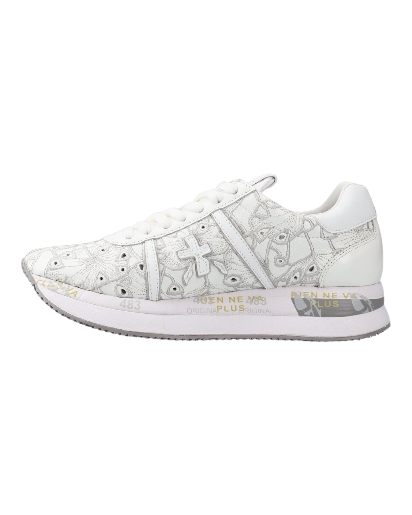 PREMIATA 7364 CONNY PELLE FORATA BIANCA