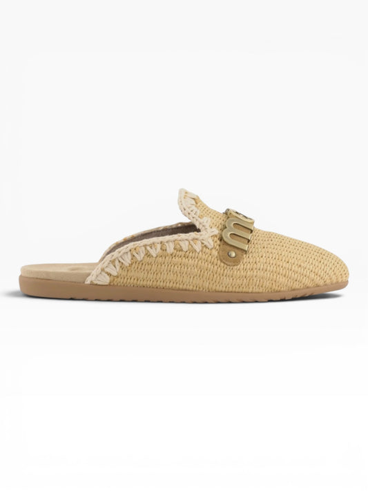 MOU BALL OPEN RAFIA BEIGE MARRONE
