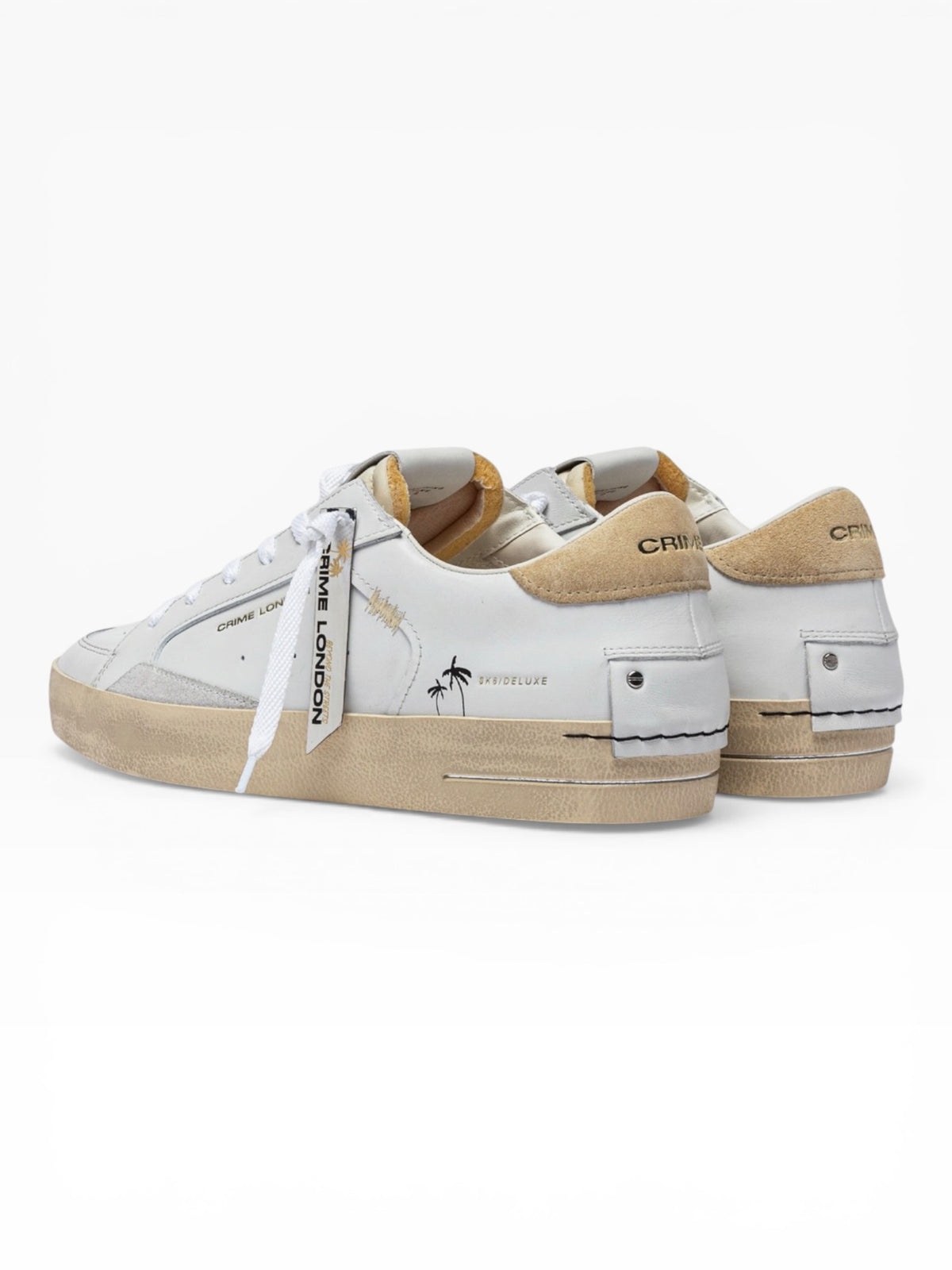 CRIME LONDON SK8 DELUXE 14101 BIANCO/BEIGE