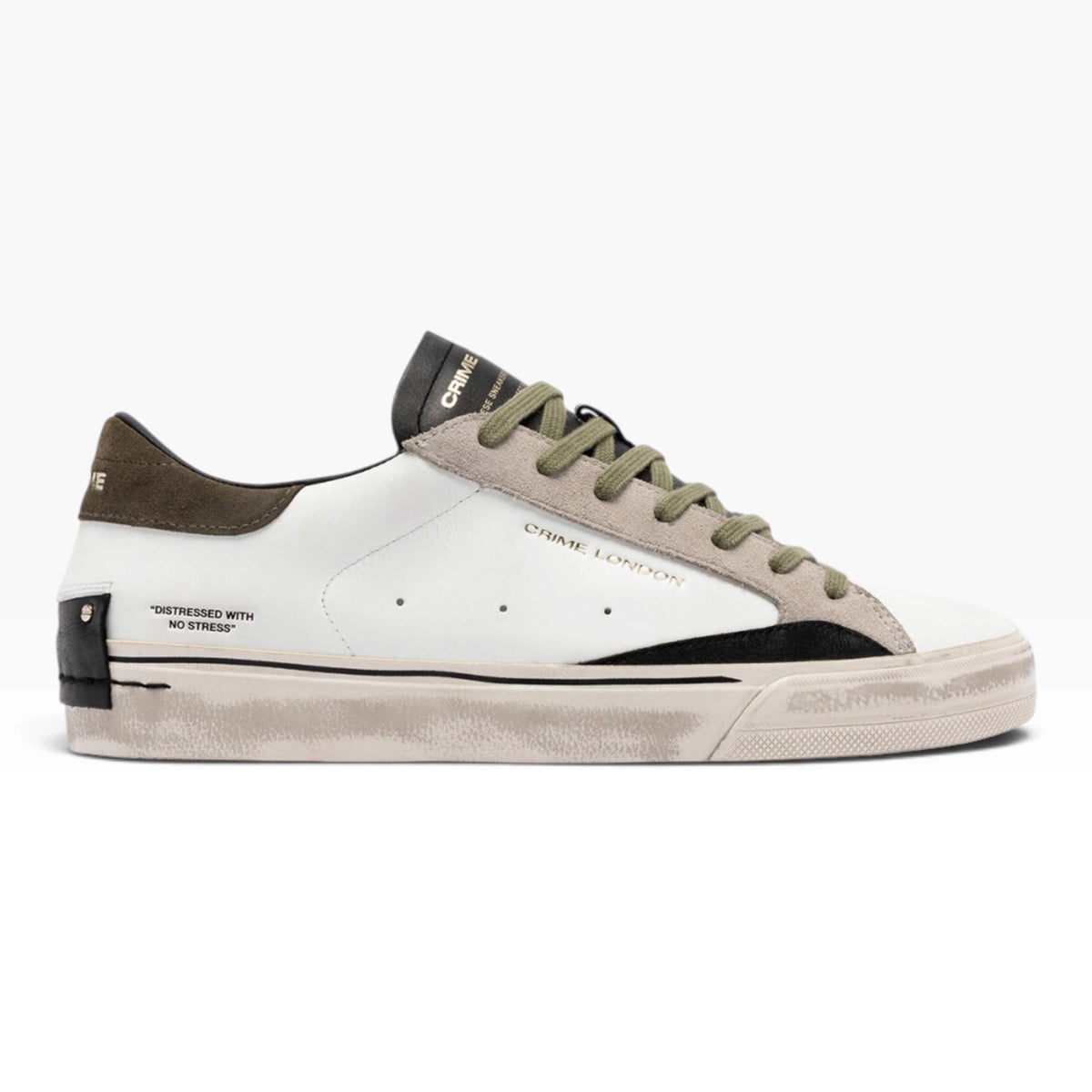 CRIME LONDON DISTRESSED 2.0 10054 BIANCO/VERDE