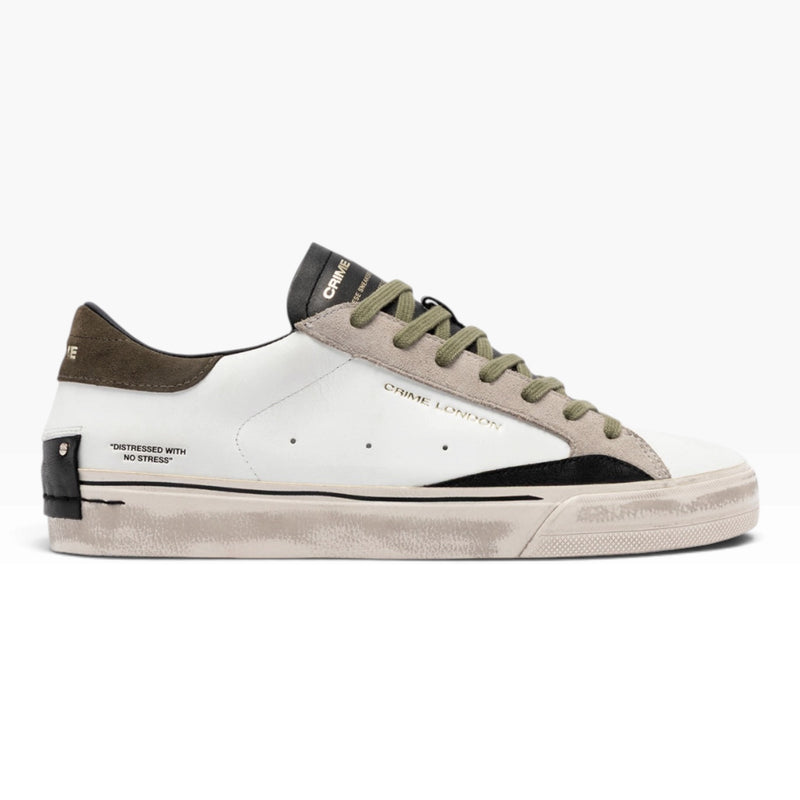 CRIME LONDON DISTRESSED 2.0 10054 BIANCO/VERDE