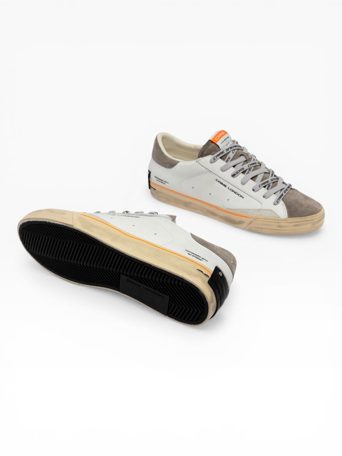 CRIME LONDON DISTRESSED 19054 BIANCO/GRIGIO