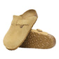 BIRKENSTOCK BOSTON SUEDE LATTE CREAM