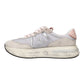 PREMIATA CASSIE 73837 IN CAMOSCIO E TESSUTO BEIGE/ROSA