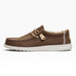 HEY DUDE WALLY STR CANVAS 2LN TEAK BROWN