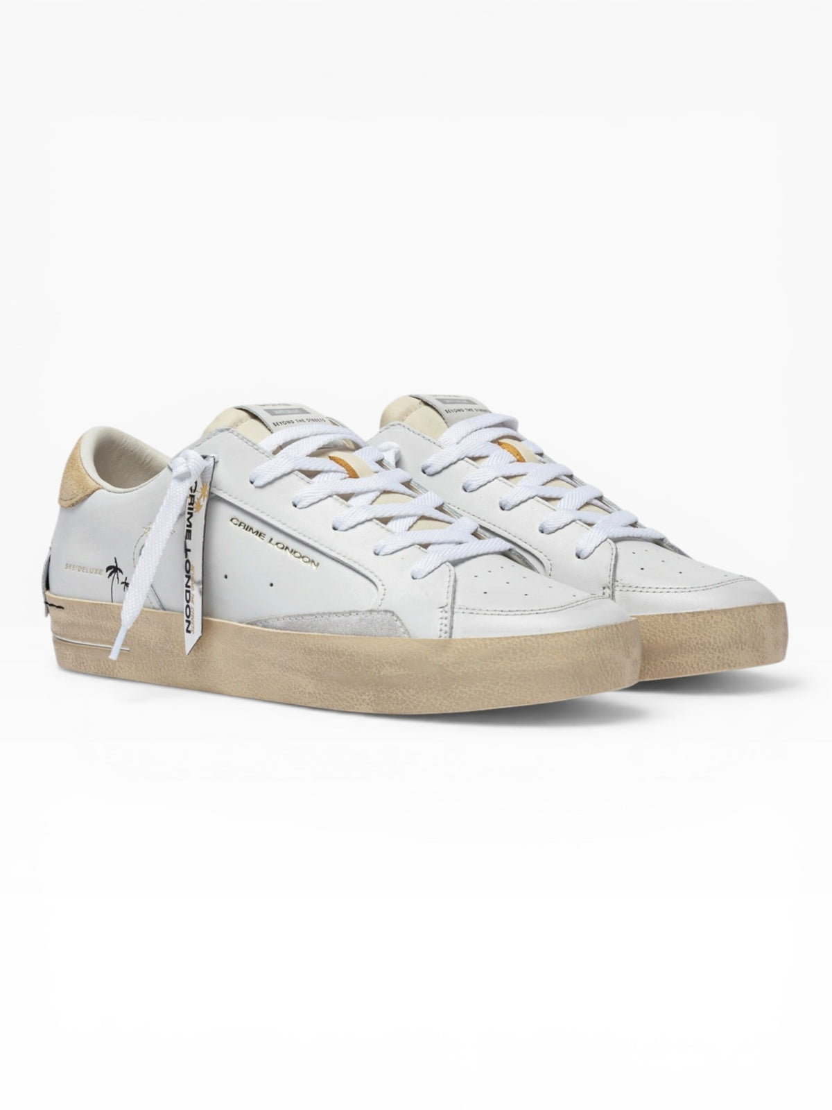 CRIME LONDON SK8 DELUXE 14101 BIANCO/BEIGE