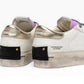 CRIME LONDON DISTRESSED PLATFORM 29055 BIANCO/VIOLA